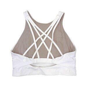 Lululemon | 8 | Free to Be Serene Bra | High Neck Long Line | White | Athletic